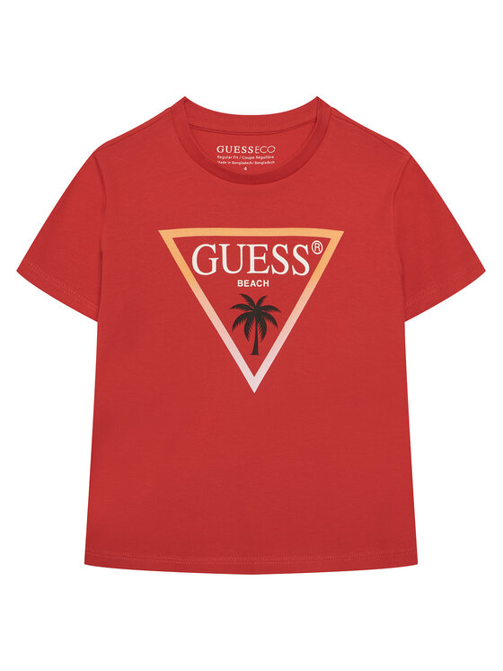 Guess T-Shirt L6GI27 J1314 Czerwony Regular Fit