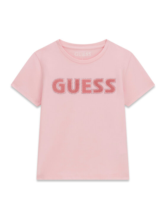Guess T-Shirt J6YI12 2K4421 Różowy Regular Fit
