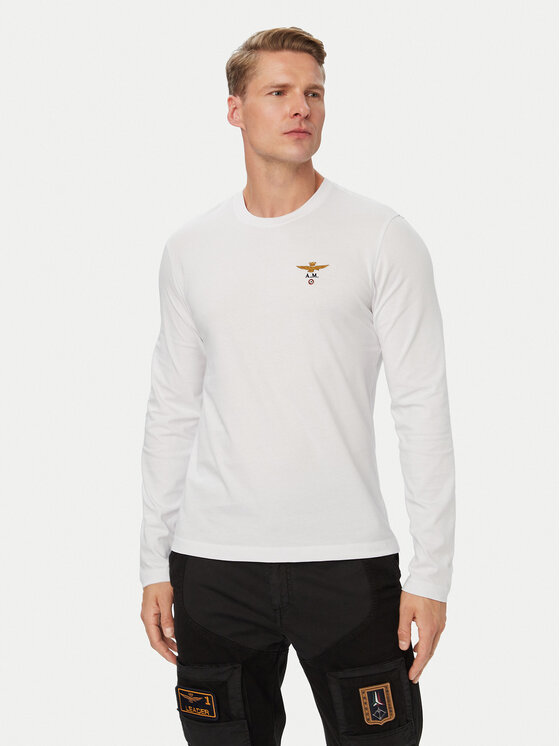 Aeronautica Militare Longsleeve 262TS2390UJ00372 Biały Regular Fit