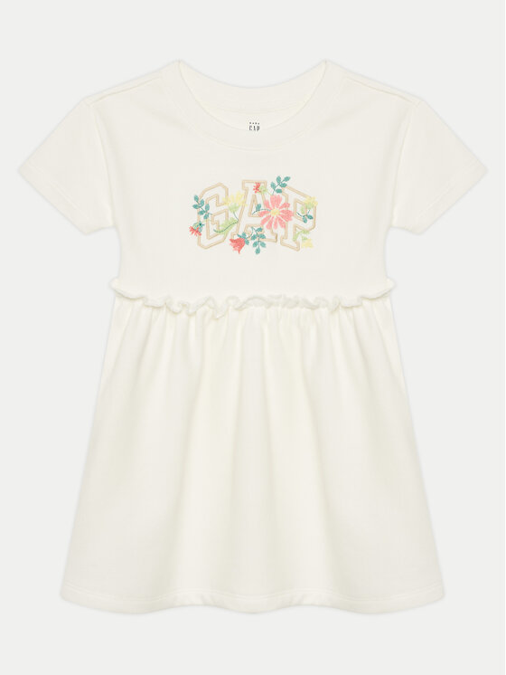 Gap Sukienka codzienna 736116-01 Écru Regular Fit