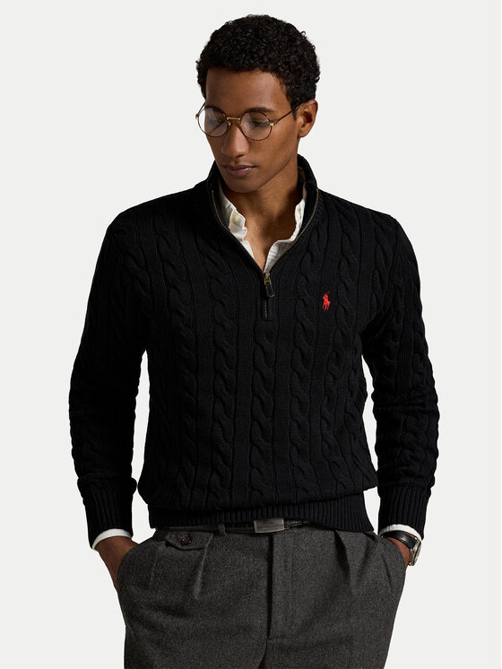 Polo Ralph Lauren Sweter 710810841006 Czarny Regular Fit
