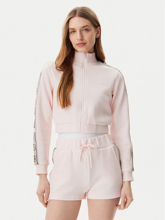 Guess Bluza V3RQ12 KB3P2 Różowy Regular Fit