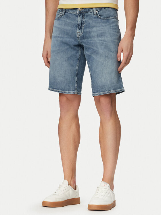 Guess Szorty jeansowe M6GD01 D0758 Niebieski Regular Fit