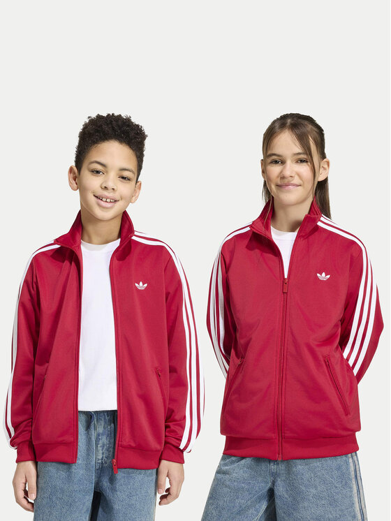 adidas Bluza Firebird HZ6647 Czerwony Loose Fit