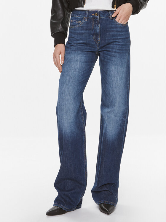 Elisabetta Franchi Jeansy PJ-47I-41E2-V320 Niebieski Straight Fit