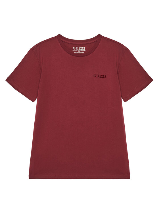 Guess T-Shirt L5YI39 K8HM4 Bordowy Regular Fit
