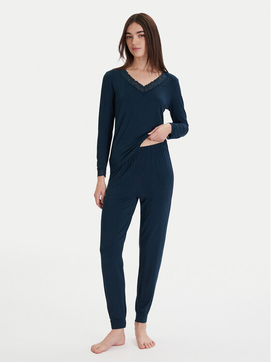 Ysabel Mora Piżama 10766 Granatowy Regular Fit