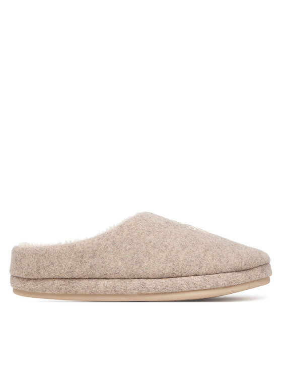 Tommy Hilfiger Kapcie Th House Shoe Flannel FW0FW09699 Beżowy