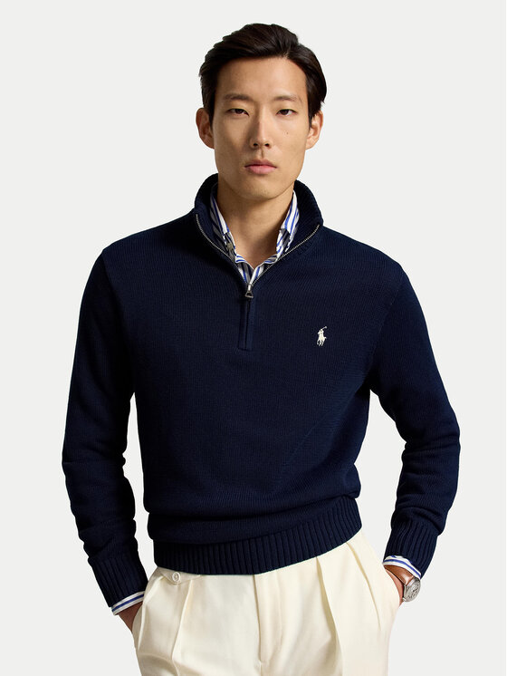 Polo Ralph Lauren Sweter 710859939523 Granatowy Regular Fit