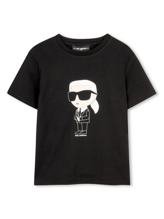 Karl Lagerfeld Kids T-Shirt Z31096 D Czarny Regular Fit