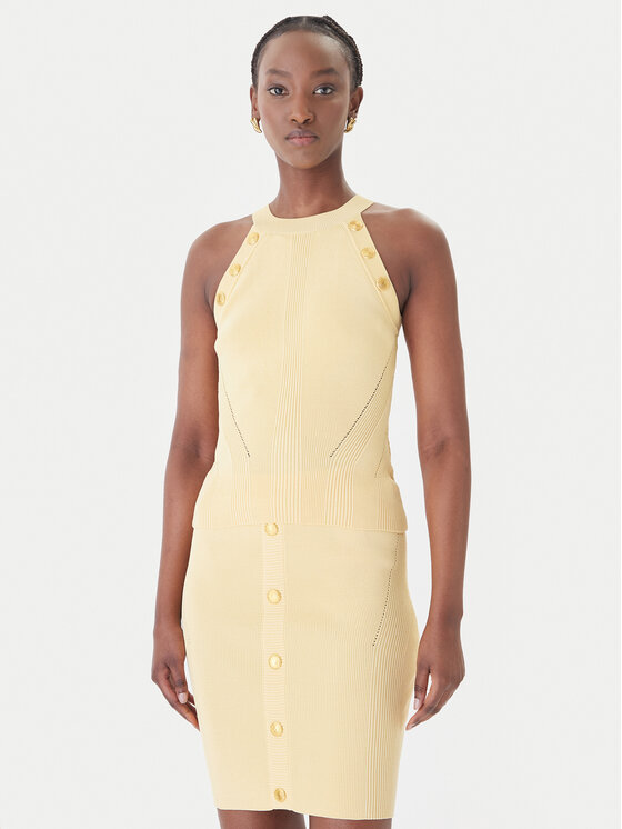 Guess Bluzka G6GR10 Z0625 Żółty Regular Fit