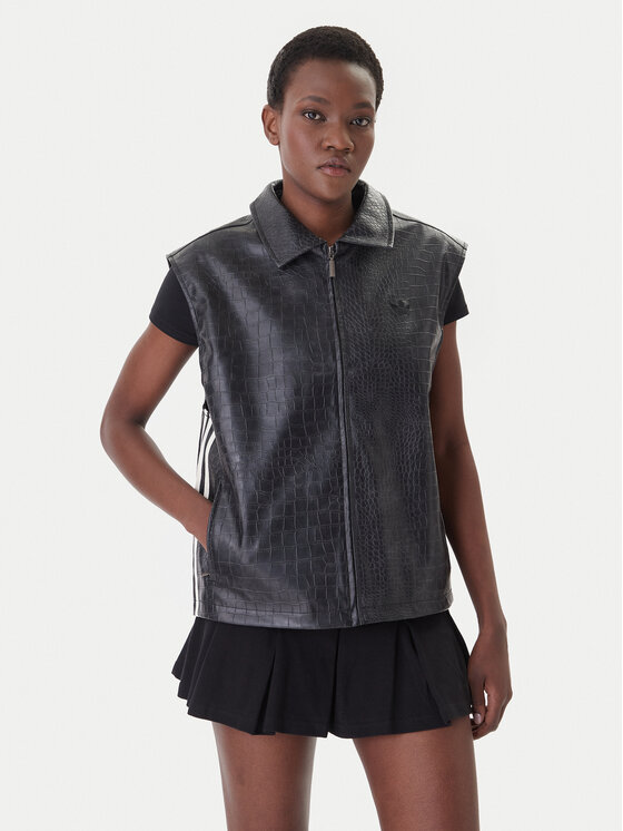 adidas Kamizelka Pleather KE5033 Czarny Oversize
