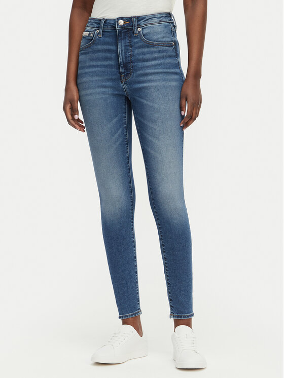 Calvin Klein Jeans Jeansy LV047G924G Granatowy Skinny Fit