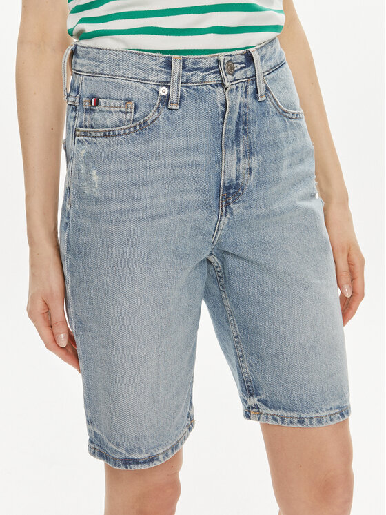 Tommy Hilfiger Szorty jeansowe WW0WW41326 Niebieski Slim Fit