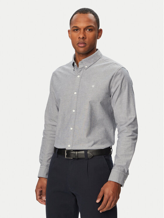 Calvin Klein Koszula LV140EM125 Granatowy Regular Fit