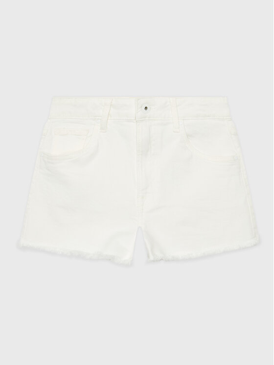 Pepe Jeans Szorty jeansowe Patty Short PG800783TR0 Biały Regular Fit