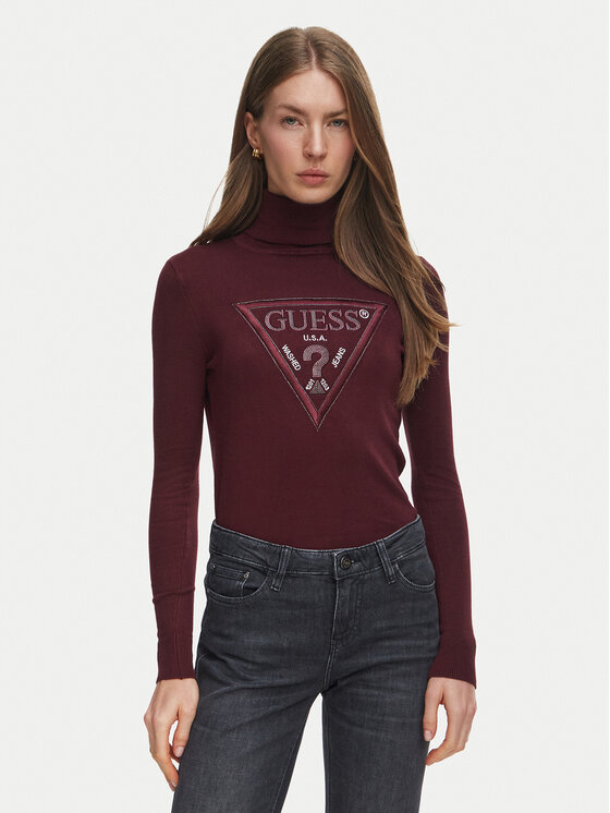 Guess Golf W6BR54 Z1455 Bordowy Regular Fit