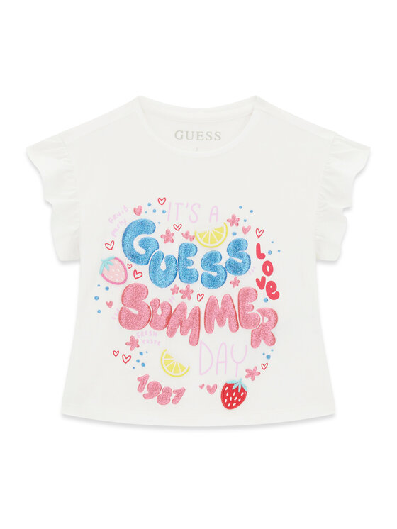 Guess T-Shirt K6GI11 K6YW4 Biały Regular Fit
