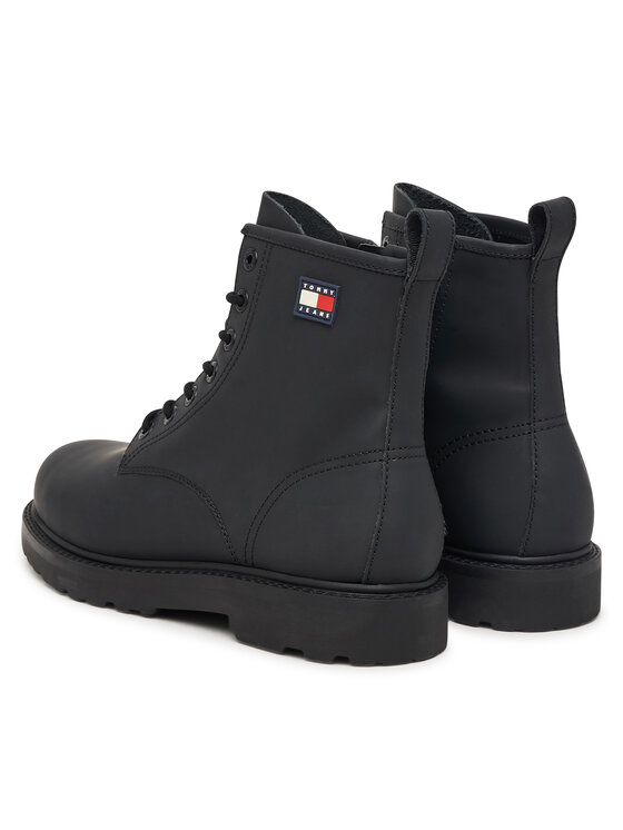 Tommy Jeans Trzewiki Archive '01 Rubber Lace Boot EM0EM01781 Czarny