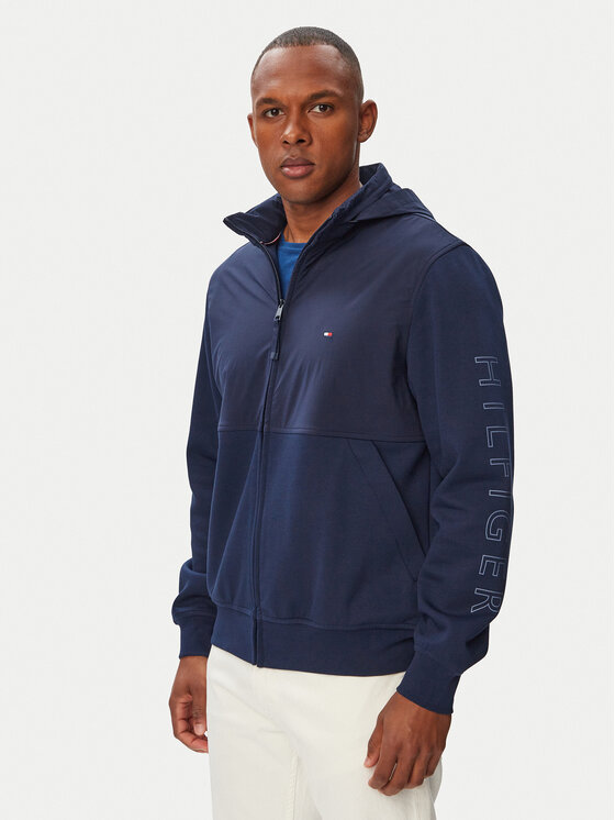 Tommy Hilfiger Kurtka przejściowa MW0MW43443 Granatowy Regular Fit