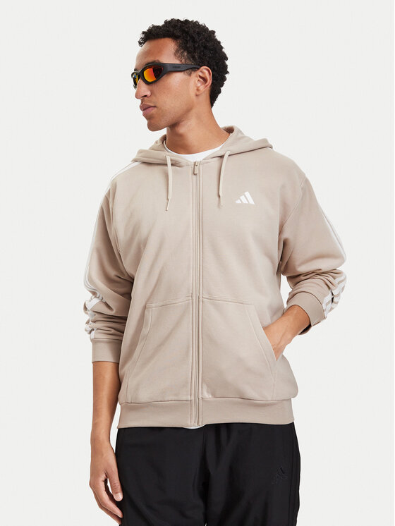 adidas Bluza Essentials 3-Stripes French Terry KY4175 Beżowy Regular Fit