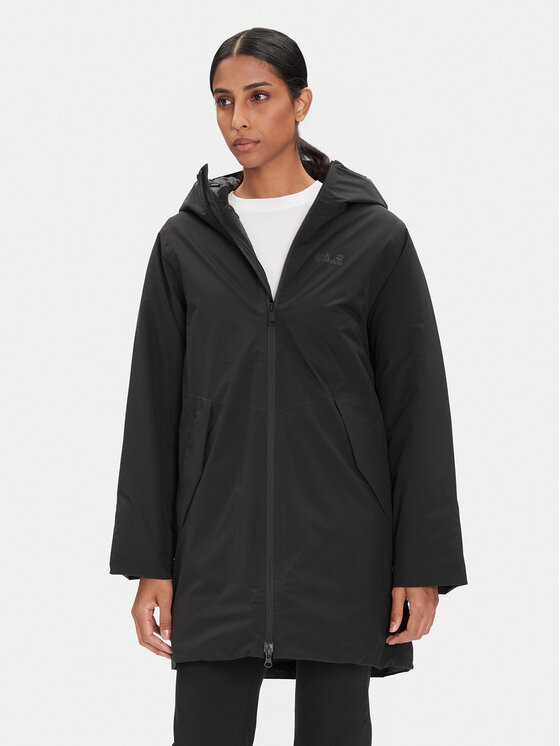 Jack Wolfskin Kurtka zimowa Frost Haven A65091 Czarny Regular Fit