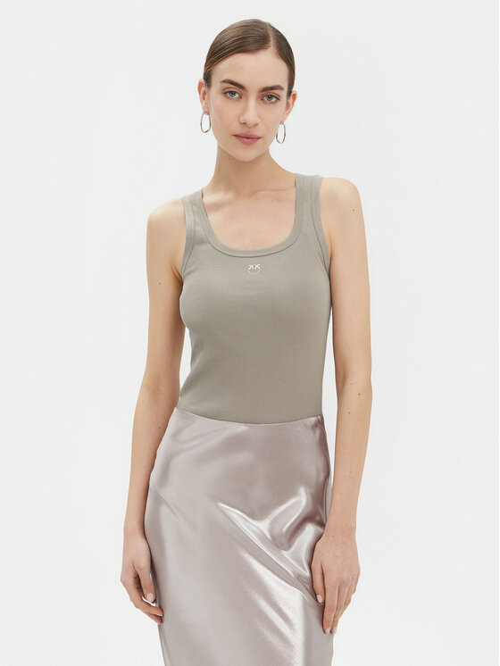 PINKO Top Calcolatore 100807 Szary Regular Fit