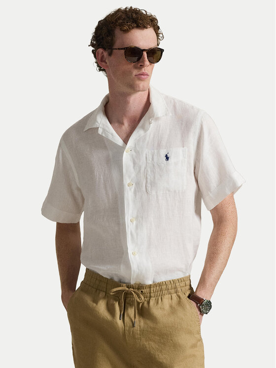 Polo Ralph Lauren Koszula 710966421504 Biały Classic Fit