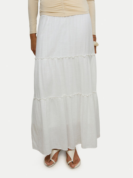 Vero Moda Spódnica maxi Keeley 10316487 Biały Regular Fit