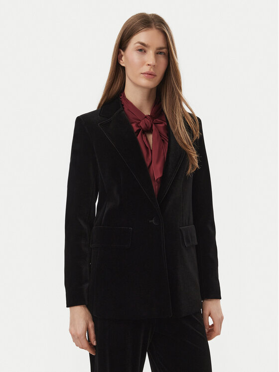 Marella Marynarka 2623916022200 Czarny Regular Fit
