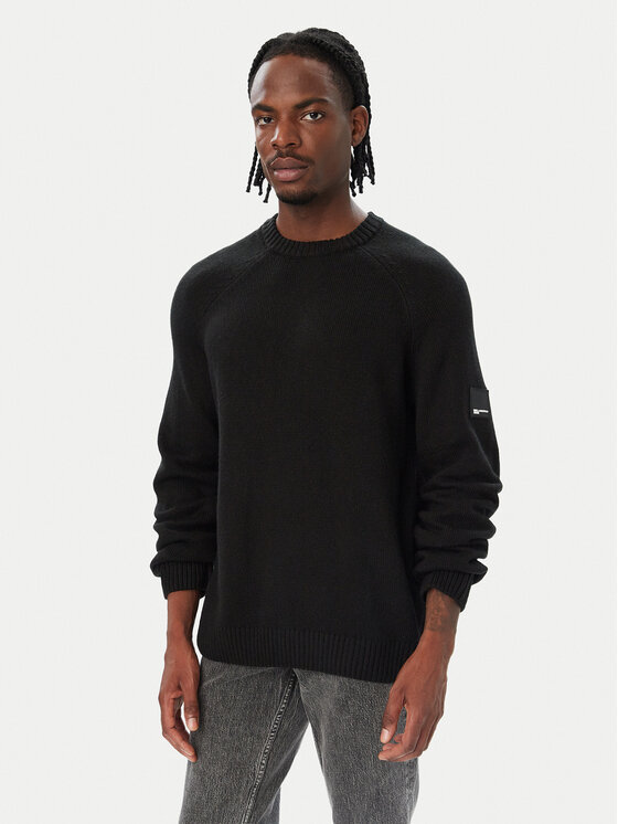 Karl Lagerfeld Jeans Sweter B4M18063 Czarny Regular Fit