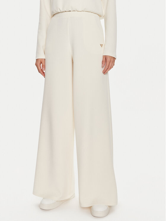 Guess Spodnie dresowe Olympe V4YB07 KCAY2 Beżowy Relaxed Fit
