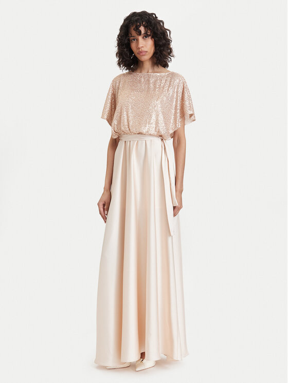 ACCESS FASHION Sukienka wieczorowa 63-3439-392 Złoty Regular Fit