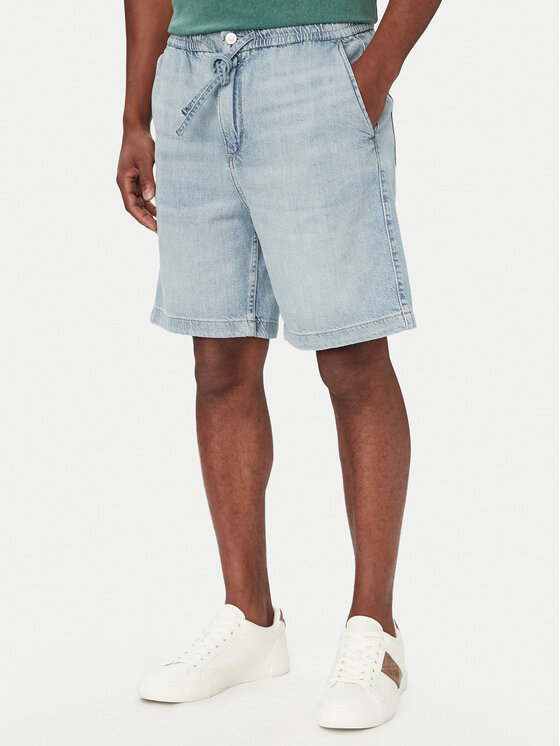 Guess Szorty jeansowe Carson M6YDVB D1407 Niebieski jasny Relaxed Fit