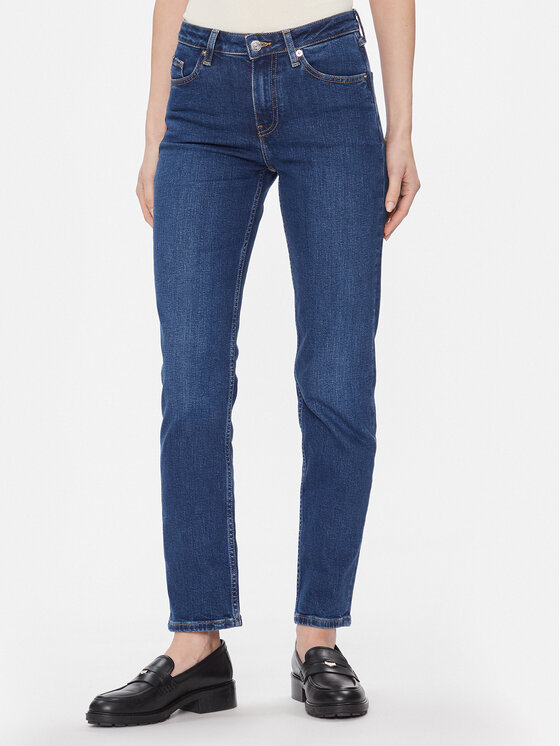 Tommy Hilfiger Jeansy Classic WW0WW40648 Granatowy Straight Fit