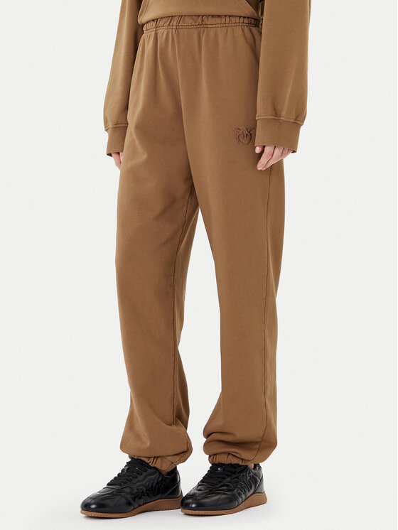 PINKO Spodnie dresowe Pazzo 105508 A2RB Brązowy Regular Fit