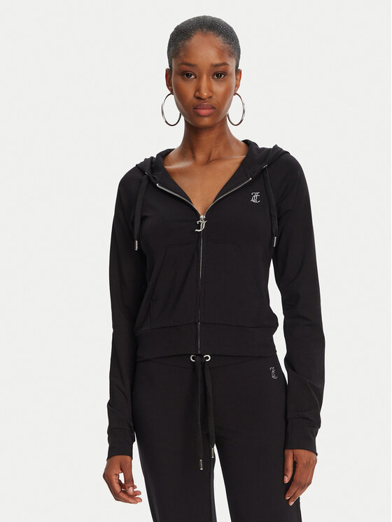 Juicy Couture Bluza Ola JCWAS125310 Czarny Slim Fit