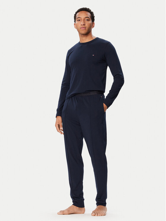Tommy Hilfiger Piżama UM0UM04006 Granatowy Slim Fit