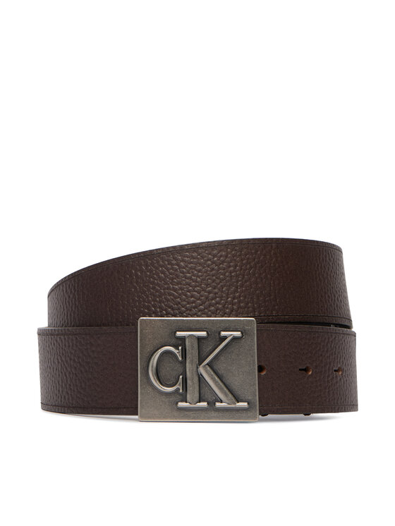 Calvin Klein Pasek Męski LV04D7111G Brązowy ciemny