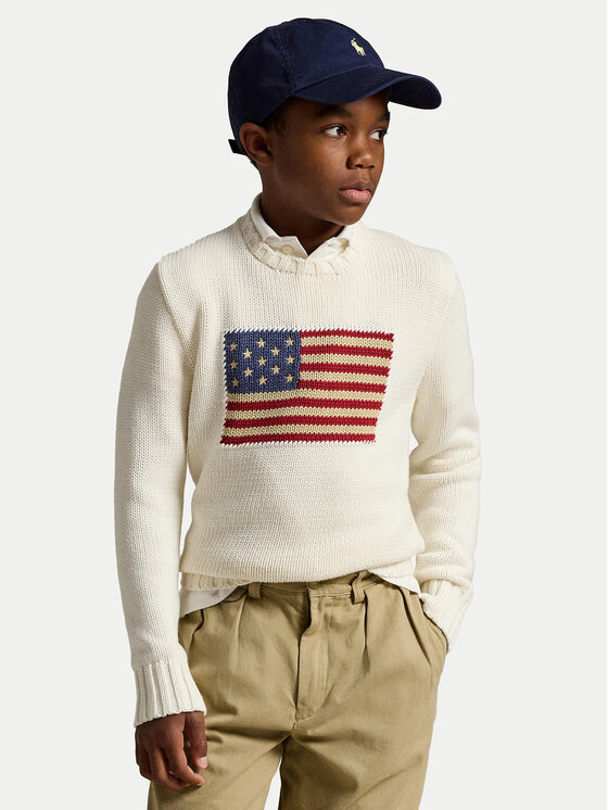 Polo Ralph Lauren Sweter 323668285006 Biały Regular Fit