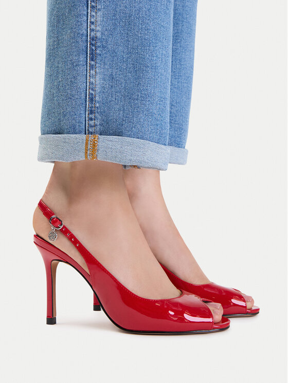Nine West Sandały EO-TS6376-01 Czerwony ciemny
