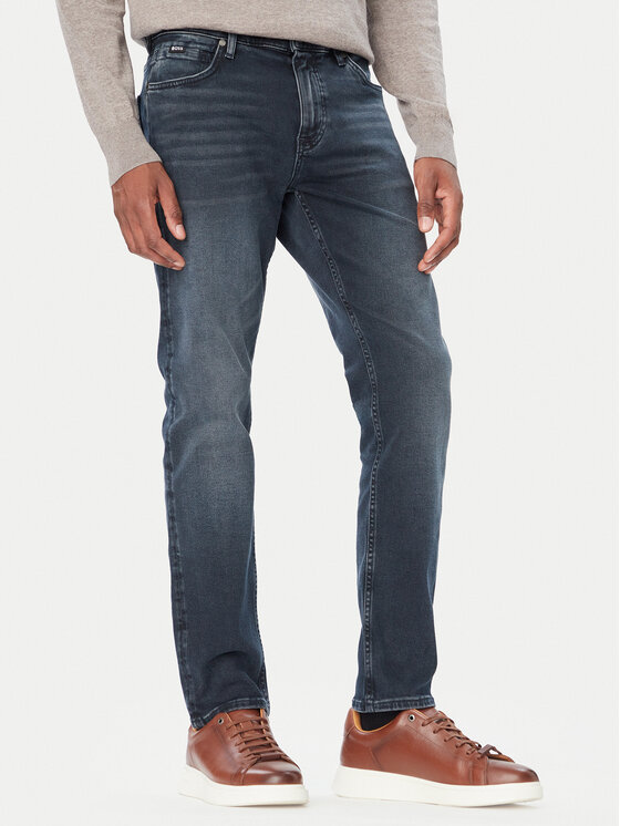 BOSS Jeansy 50568841 Granatowy Slim Fit