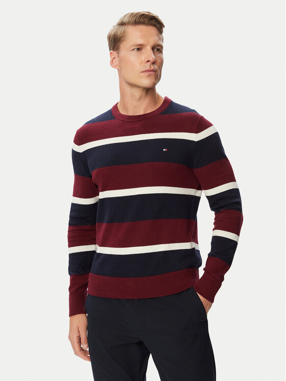 Tommy Hilfiger Sweter Pima MW0MW28046 Kolorowy Regular Fit
