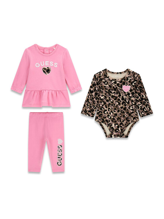 Guess Komplet dziecięcy S6YG02 2K3925 Różowy jasny Regular Fit