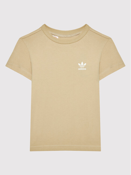 adidas T-Shirt HK7437 Beżowy Regular Fit