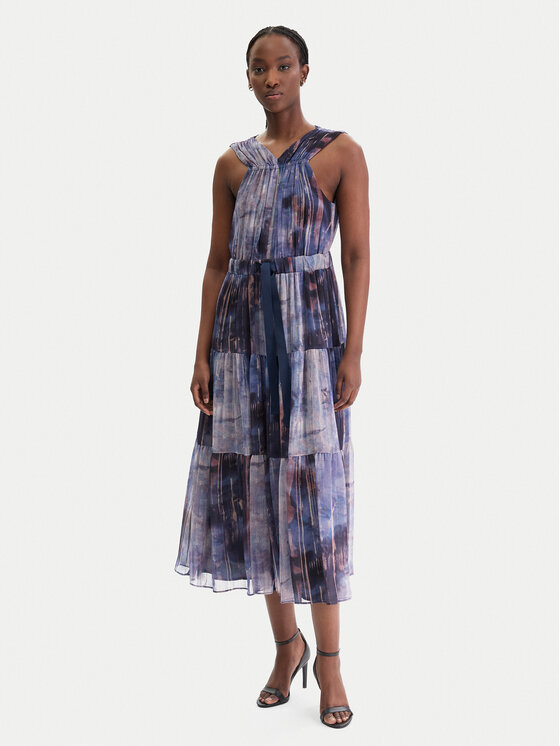 DKNY Sukienka koktajlowa P5KBGD66 Granatowy Regular Fit