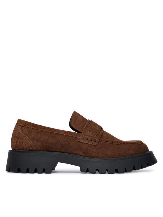 Guess Loafersy FMTZIA SUE14 Brązowy