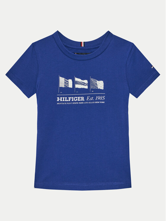 Tommy Hilfiger T-Shirt KB0KB09350 S Niebieski Regular Fit