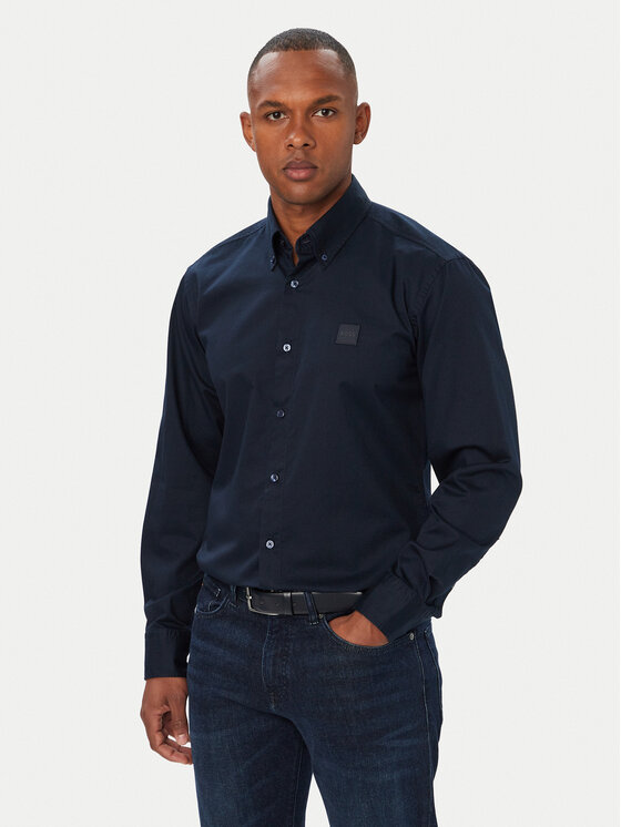 BOSS Koszula Ricoplus_M 50565626 Granatowy Regular Fit