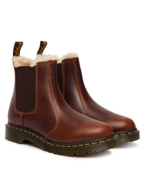 Dr. Martens Sztyblety 2976 Leonore Faux Fur Lined DM23898243 Brązowy